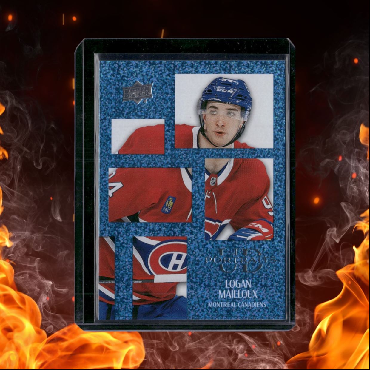 2024-25 Upper Deck Logan Mailloux UD Portraits Speckled Rookie #P45