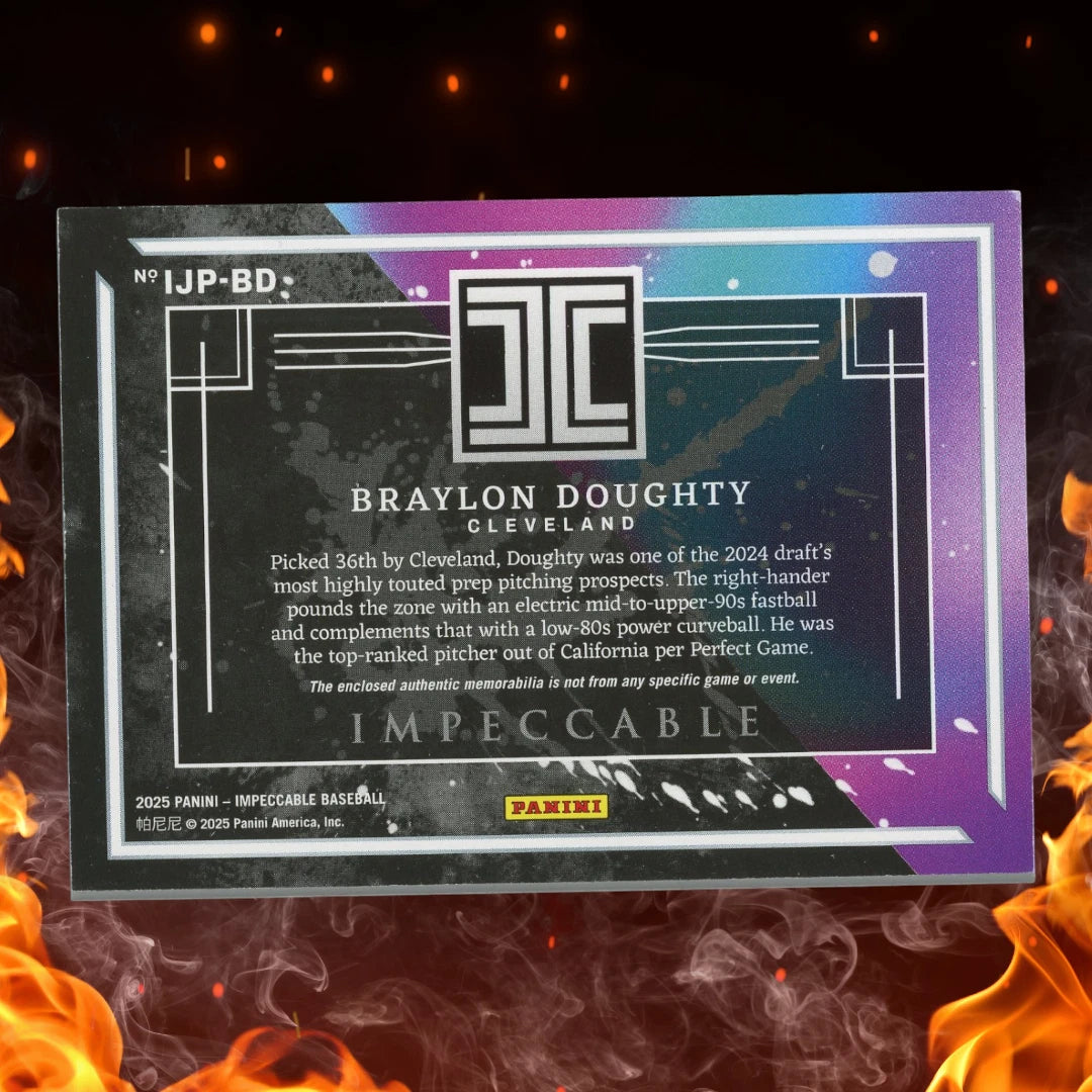 2025 Panini Impeccable BRAYLON DOUGHTY Batting Glove /5 #IJP-BD