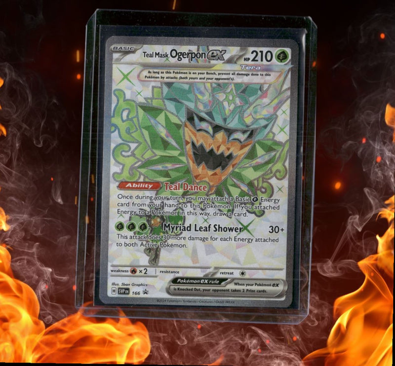 2024 Pokemon Scarlet & Violet Teal Mask Ogerpon EX Black Promo Full Art LP (B)