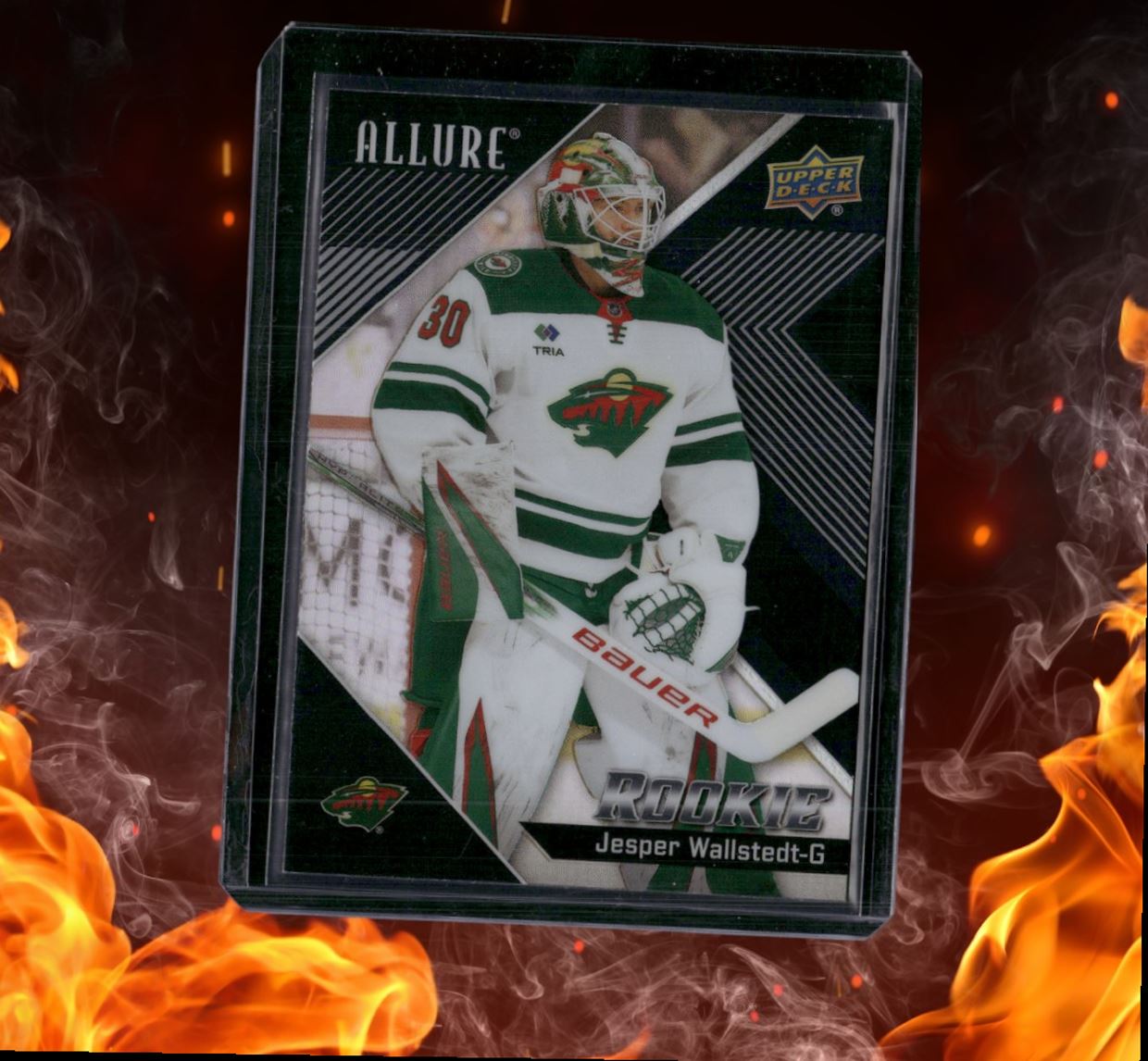 2024-25 Upper Deck Allure Jesper Wallstedt Black Rainbow Rookie #111