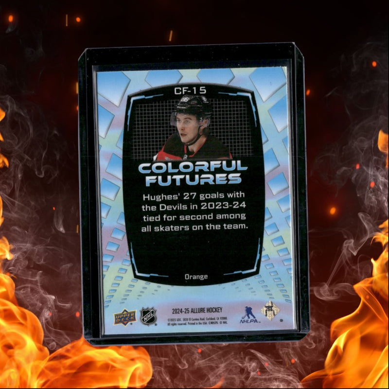 2024-25 Upper Deck Allure Jack Hughes Colorful Futures Orange