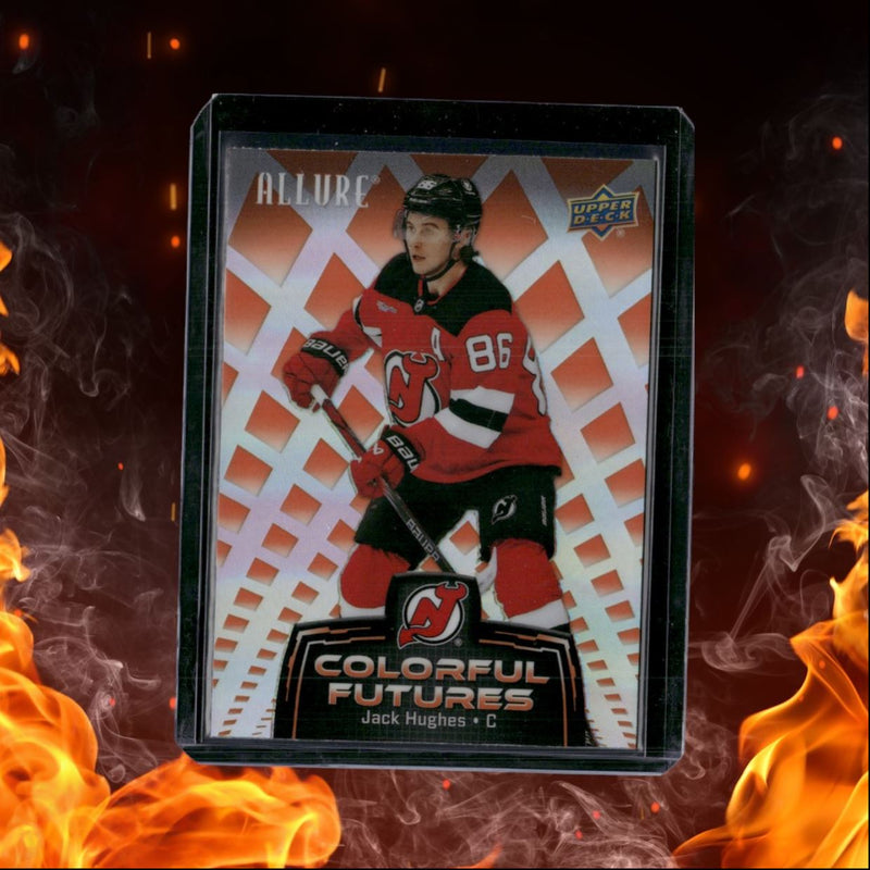2024-25 Upper Deck Allure Jack Hughes Colorful Futures Orange