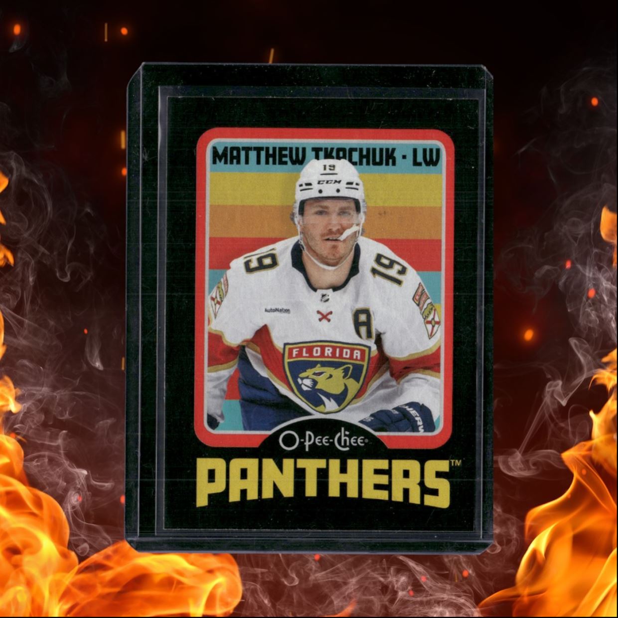 2024-25 O-Pee-Chee Matthew Tkachuk Retro Black Border 077/100 #164