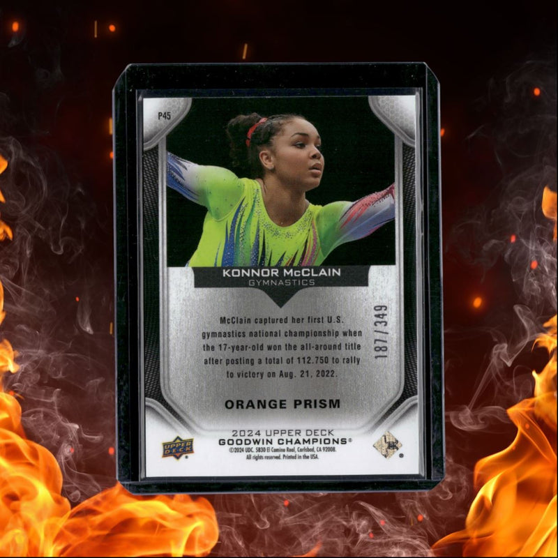 2024 Upper Deck Goodwin Champions Konnor McClain Portraits Orange Prism 187/349