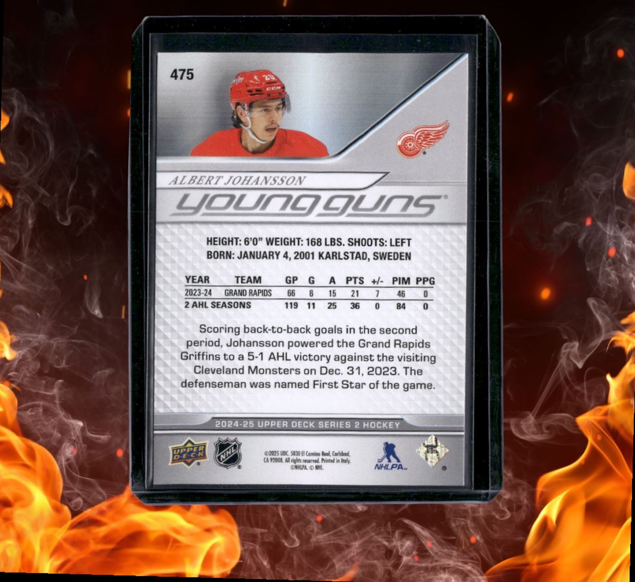 2024-25 Upper Deck Albert Johansson Young Guns (D) Rookie #475
