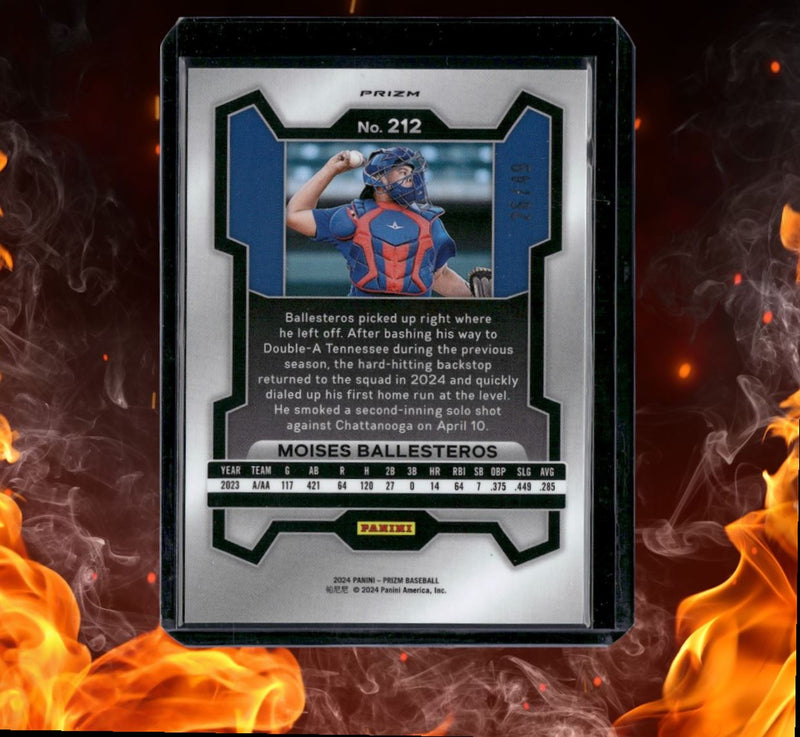 2024 Panini Prizm Moises Ballesteros Prospect Orange Wave Prizm 26/49