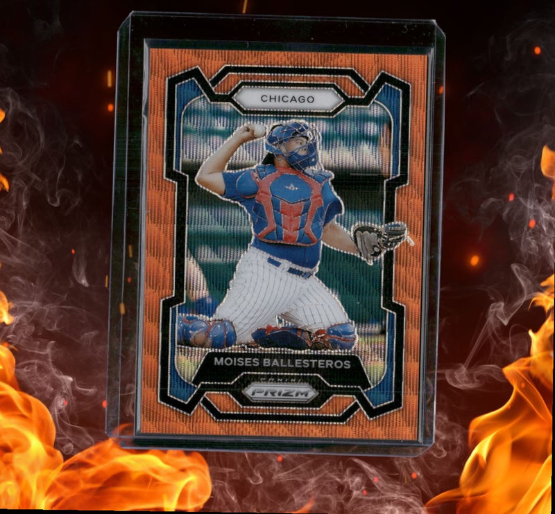2024 Panini Prizm Moises Ballesteros Prospect Orange Wave Prizm 26/49