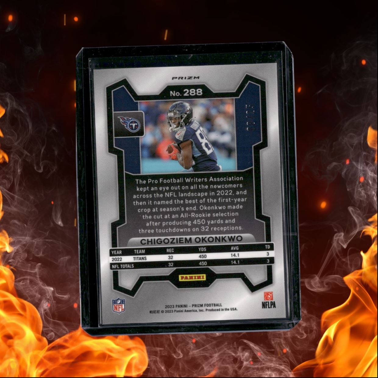 2023 Panini Prizm Chigoziem Okonkwo Navy Blue Camo Prizm 08/25 #288