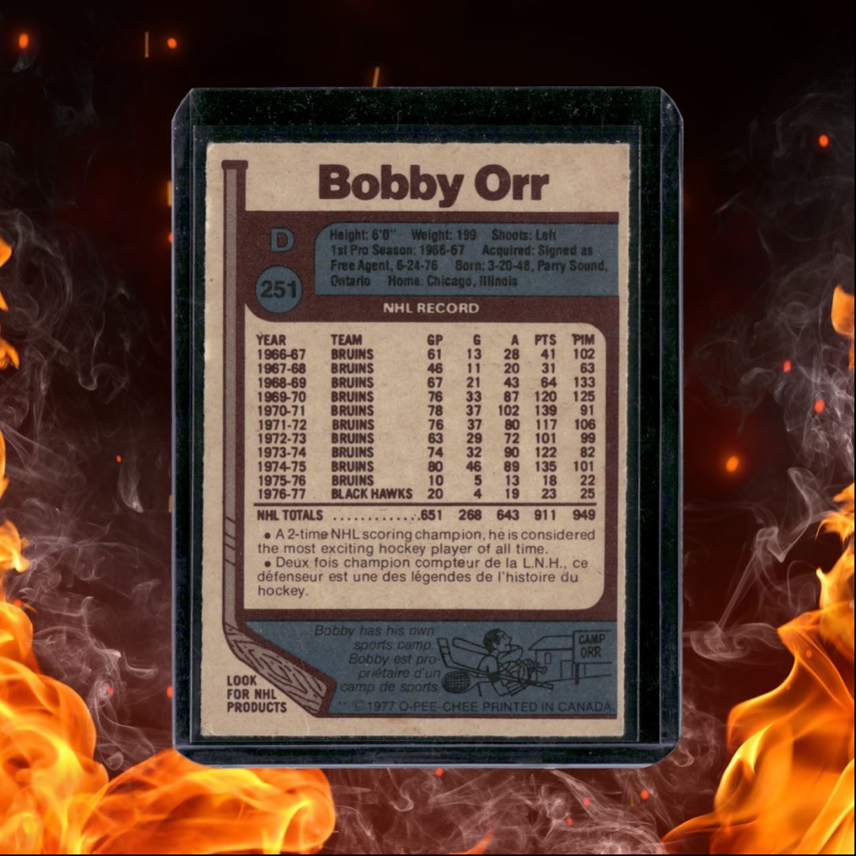 1977-78 O-Pee-Chee Bobby Orr #251