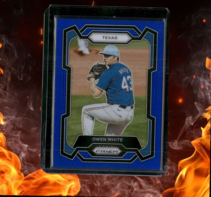 2024 Panini Prizm Owen White Blue Prizm 175/199