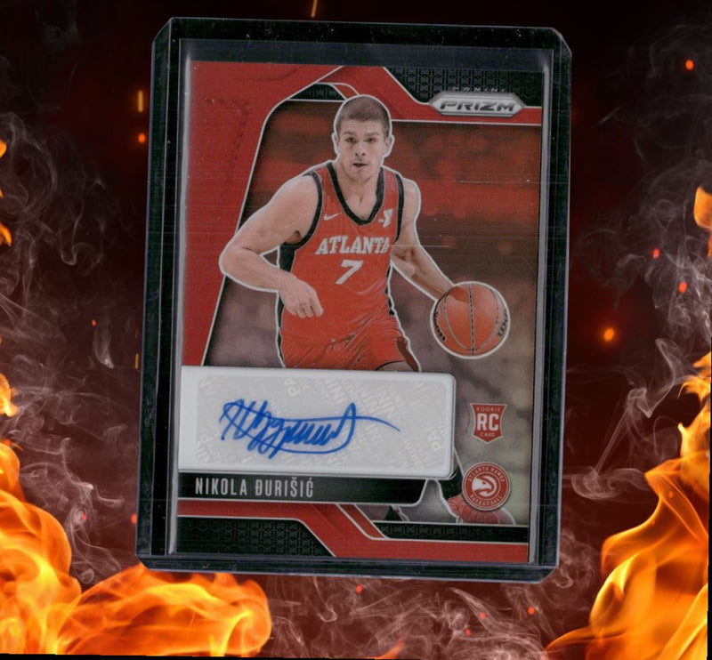 2024-25 Panini Prizm Nikola Burisic Signatures Red Prizm Rookie Auto