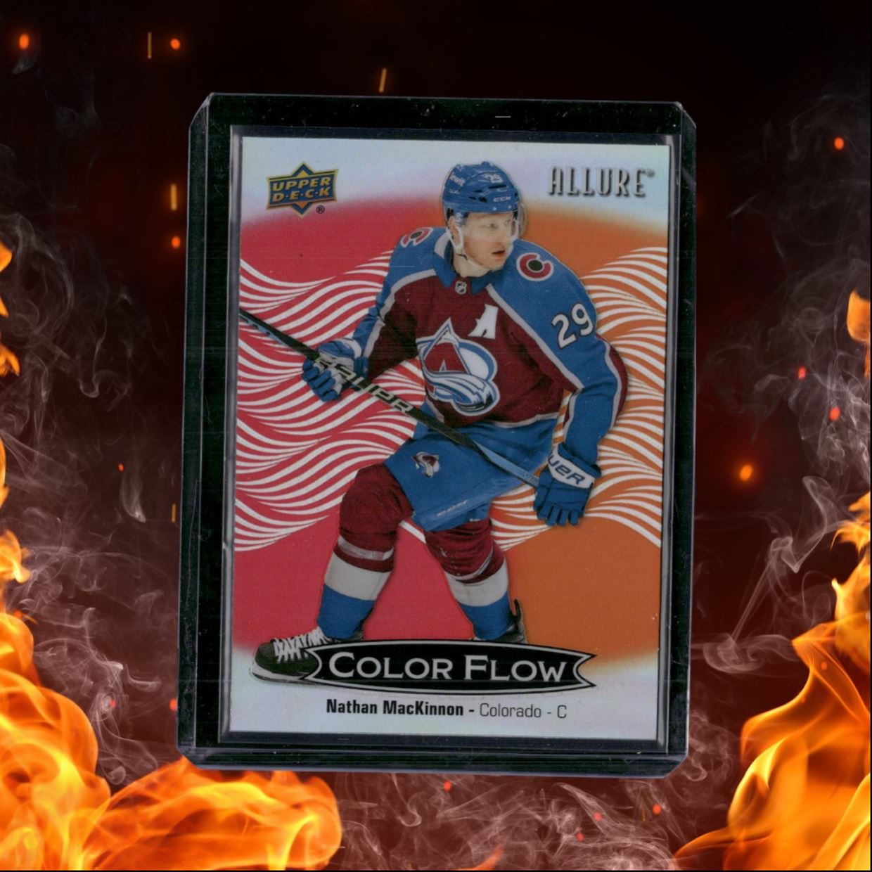 2024-25 Upper Deck Allure Nathan MacKinnon Color Flow Red - Orange #CFL-39