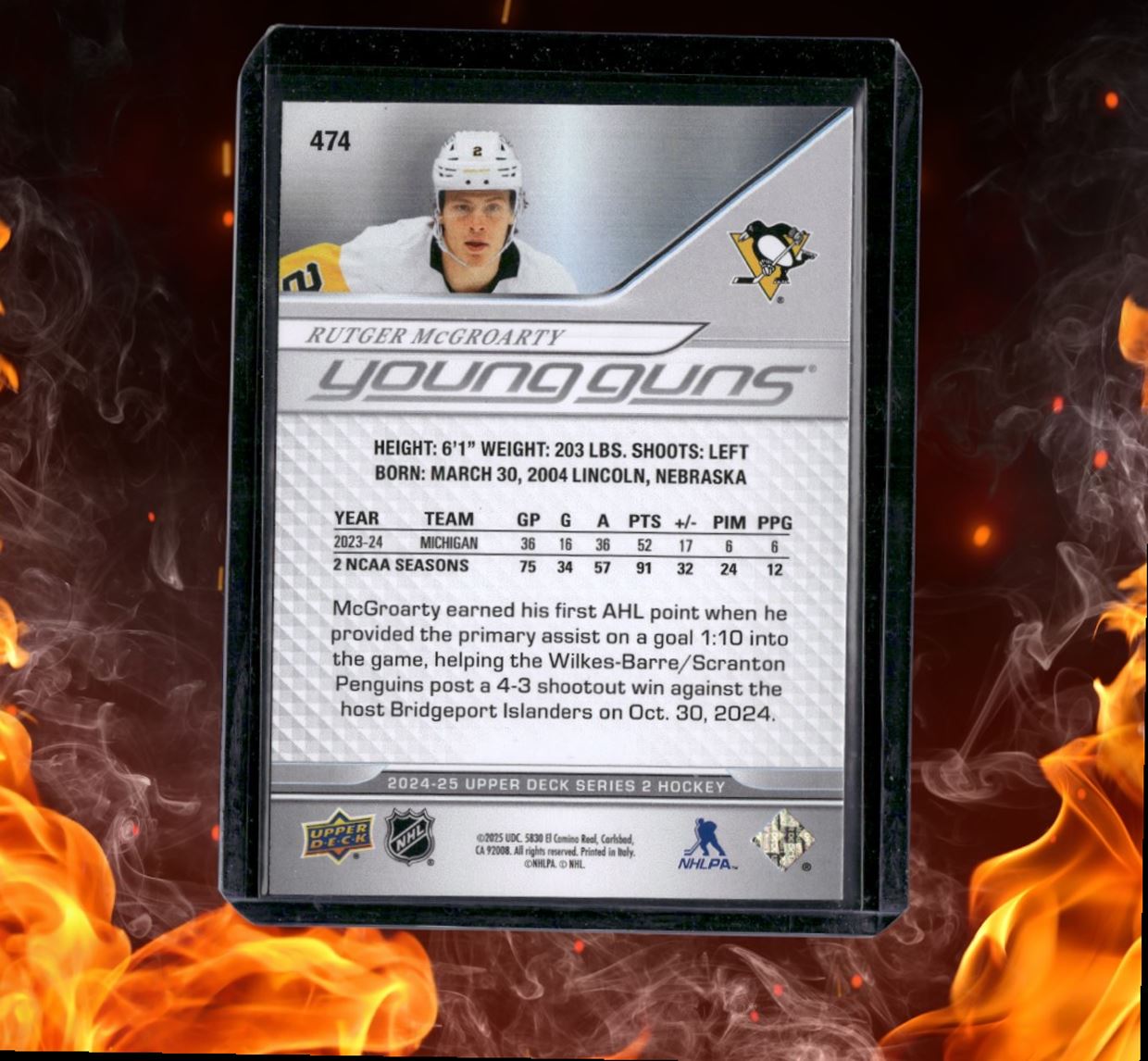 2024-25 Upper Deck Rutger McGroarty Young Guns (A) Rookie #474