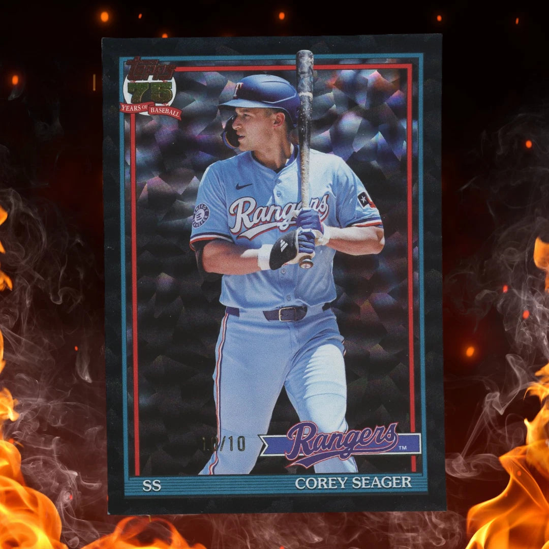 2026 Topps 75th Anniversary COREY SEAGER Black Foil /10 #T91-65