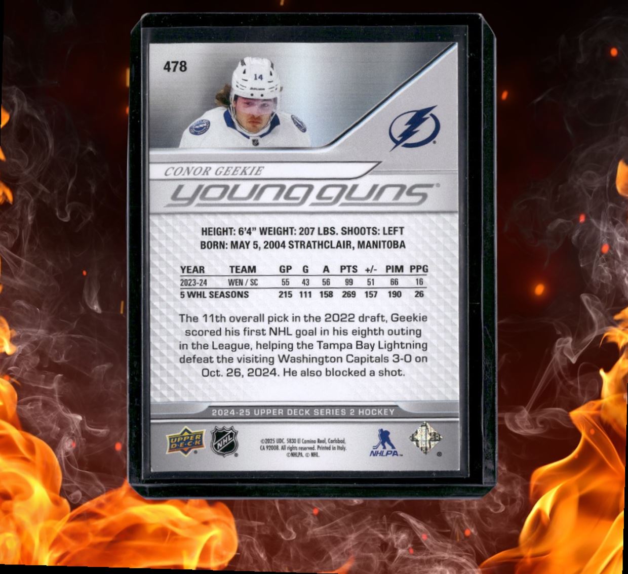 2024-25 Upper Deck Conor Geekie Young Guns (A) Rookie #478