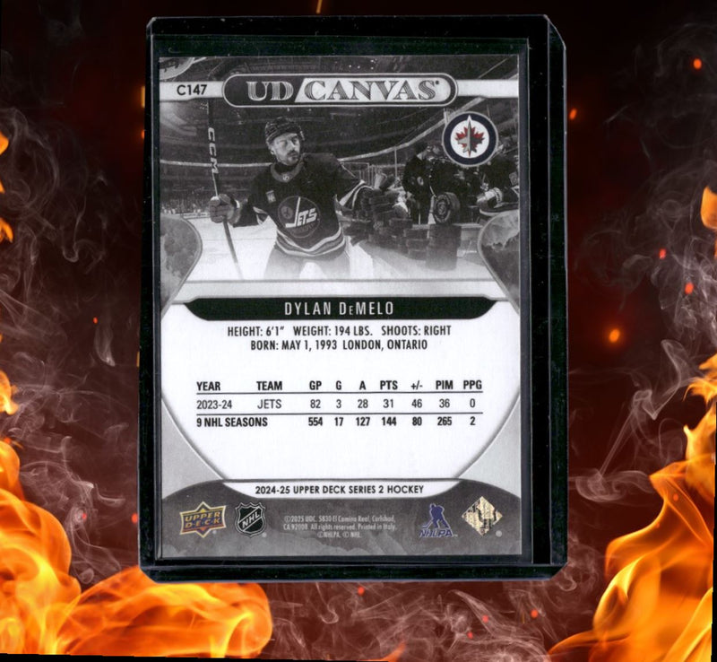 2024-25 Upper Deck Dylan DeMelo Canvas Black & White