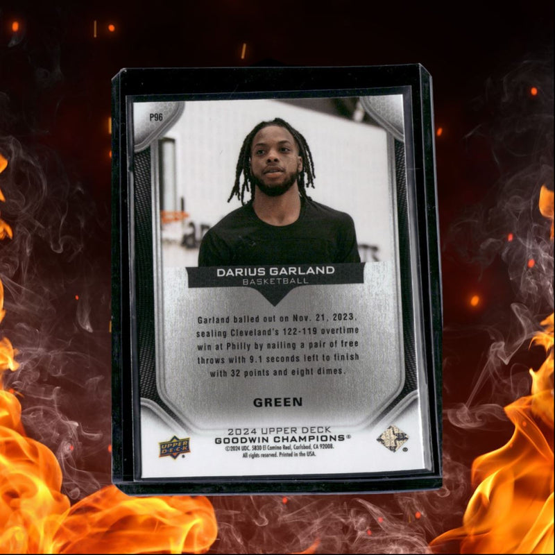 2024-25 Upper Deck Goodwin Champions Darius Garland Portrait Green Horizontal