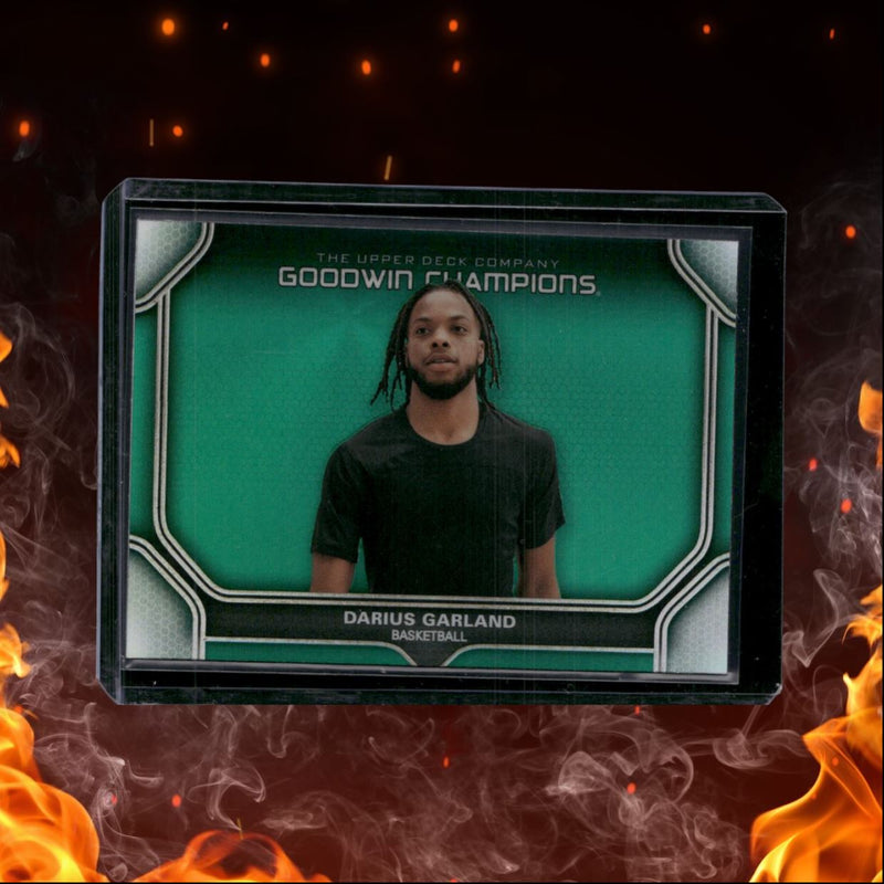 2024-25 Upper Deck Goodwin Champions Darius Garland Portrait Green Horizontal