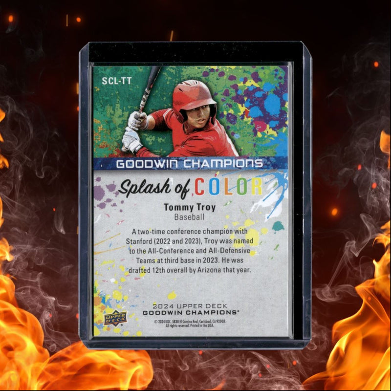 2024 Upper Deck Goodwin Champions Tommy Troy Splash of Color Lenticular SSP