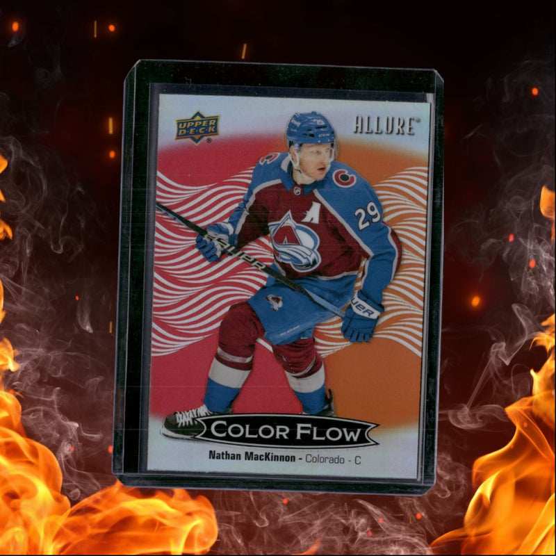 2024-25 Upper Deck Allure Nathan MacKinnon Color Flow Red Orange