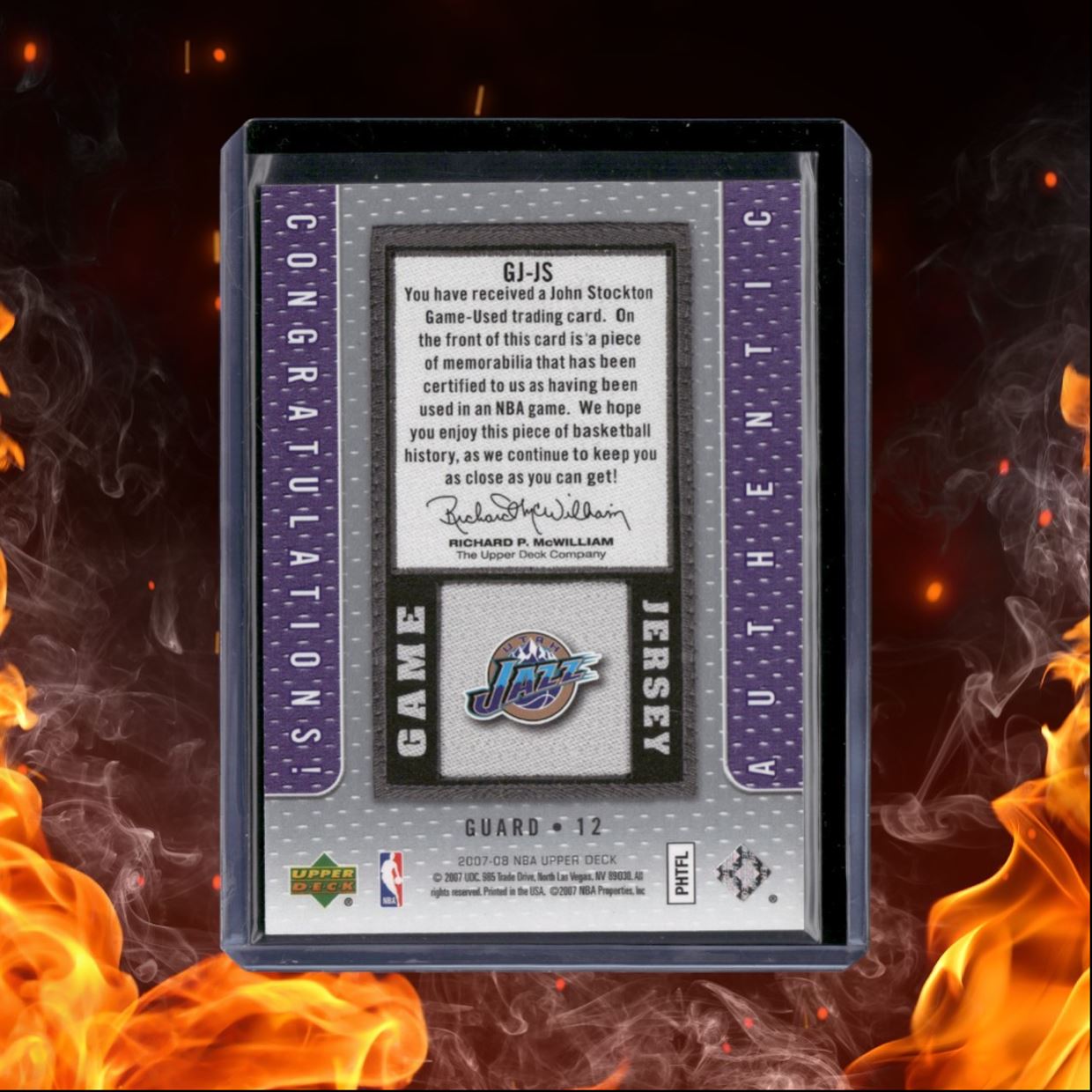 2007-08 Upper Deck John Stockton UD Game Jersey #GJ-JS