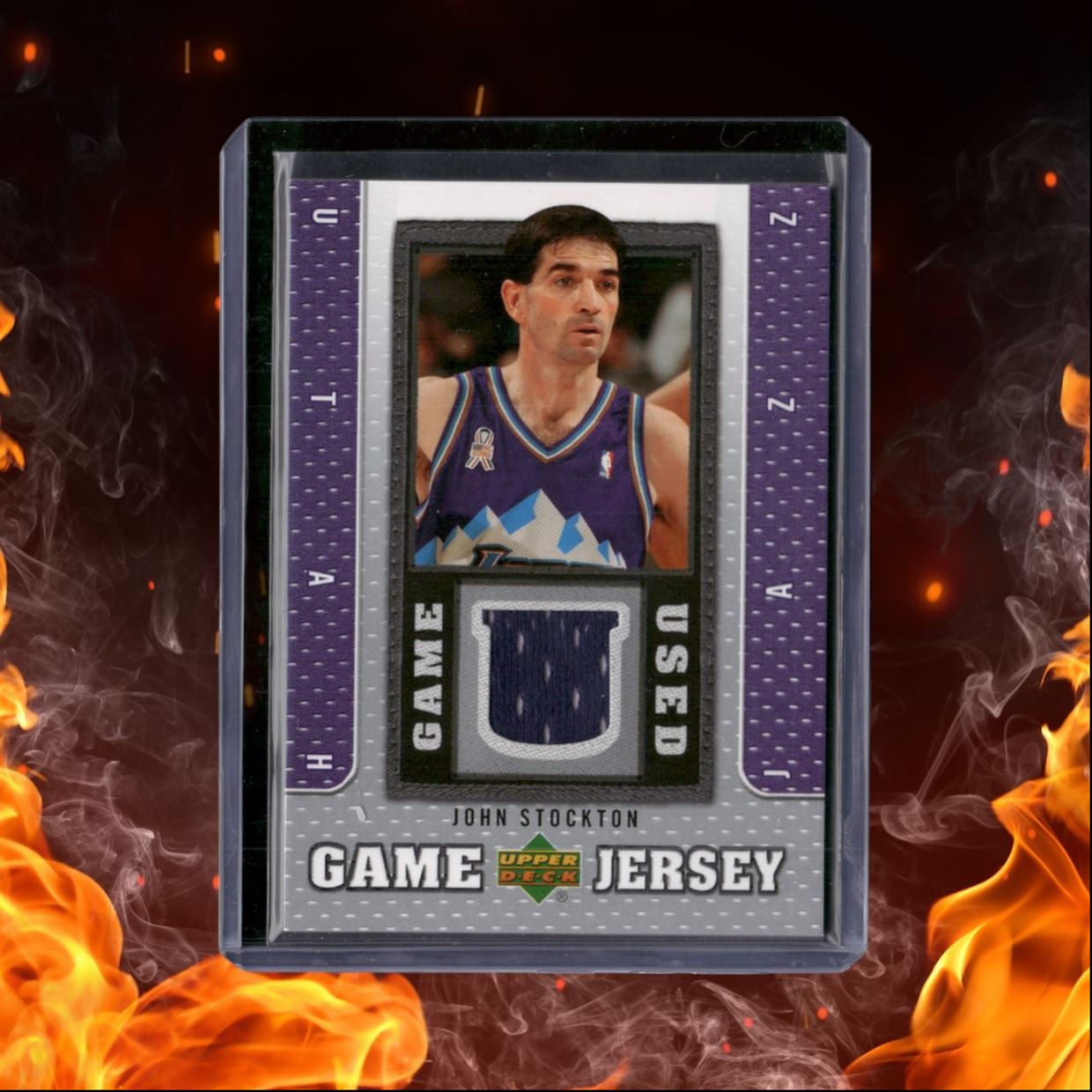 2007-08 Upper Deck John Stockton UD Game Jersey #GJ-JS