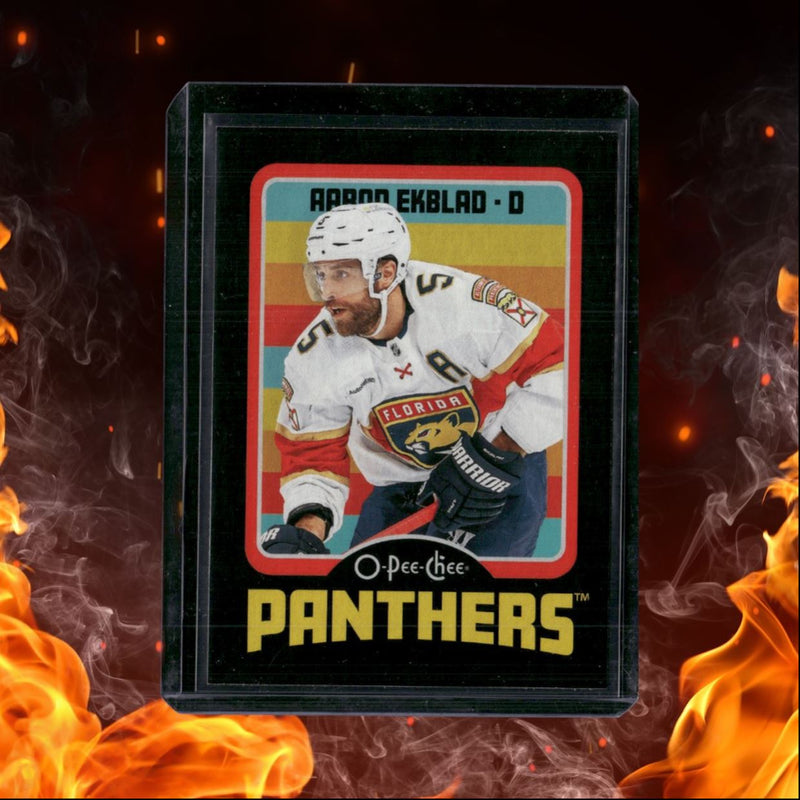 2024-25 O-Pee-Chee Aaron Ekblad Retro Black Border 031/100