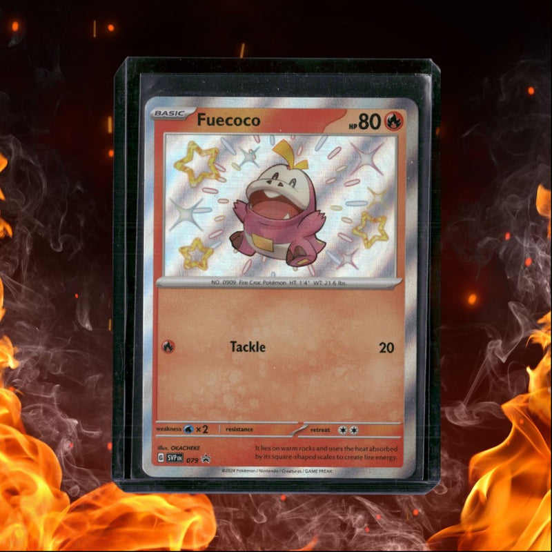 2024 Pokemon Scarlet & Violet Fuecoco Black Star Promo Shiny Rare LP
