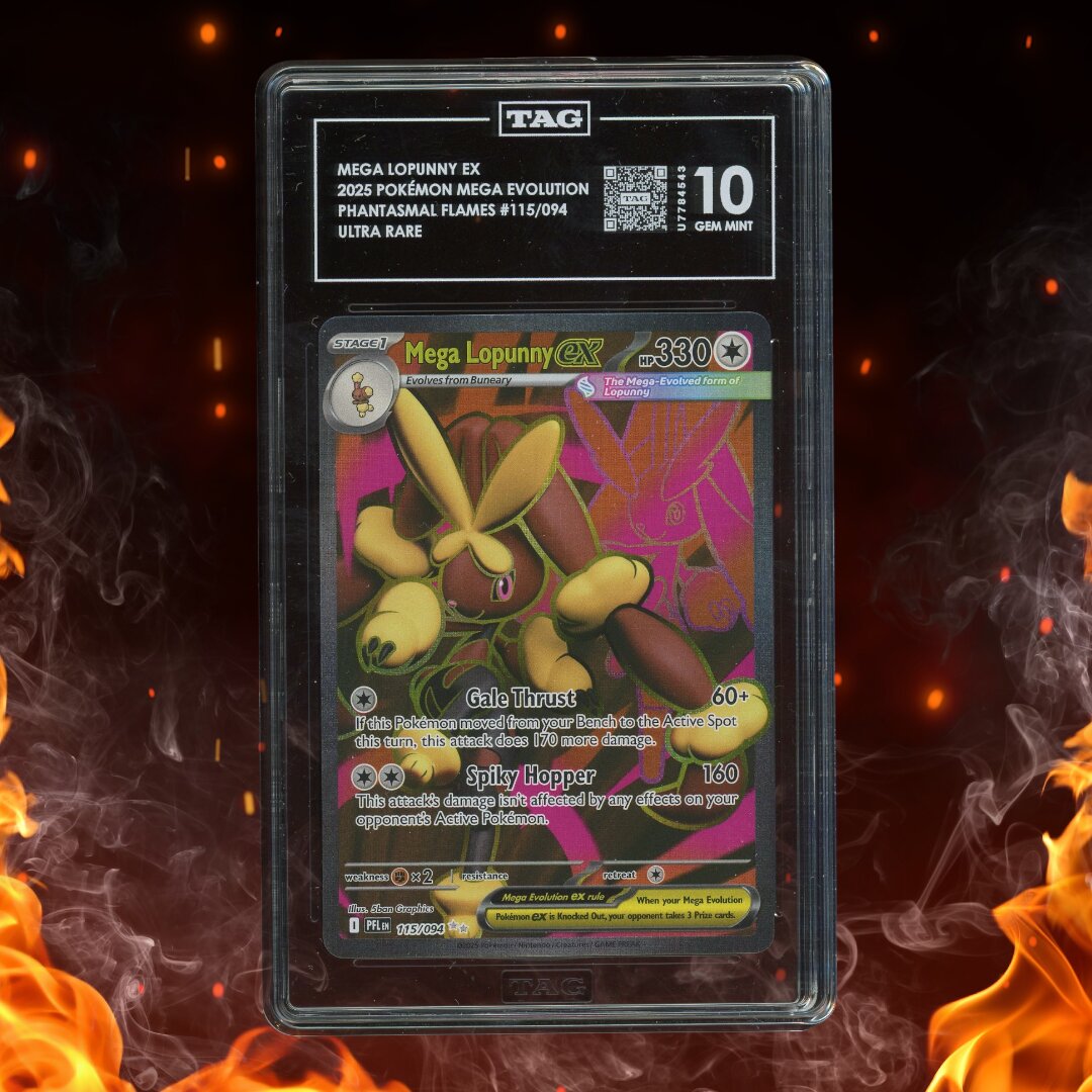 Pokemon Phantasmal Flames Mega Lopunny Ex 115/094 Ultra Rare TAG 10