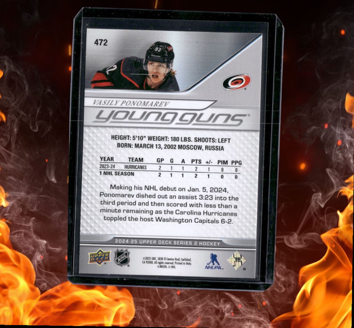 2024-25 Upper Deck Vasily Ponomarev Young Guns (D) Rookie #472