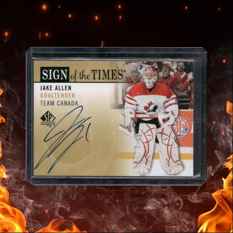 2012-13 SP Authentic Jake Allen Sign of the Times Team Canada Auto