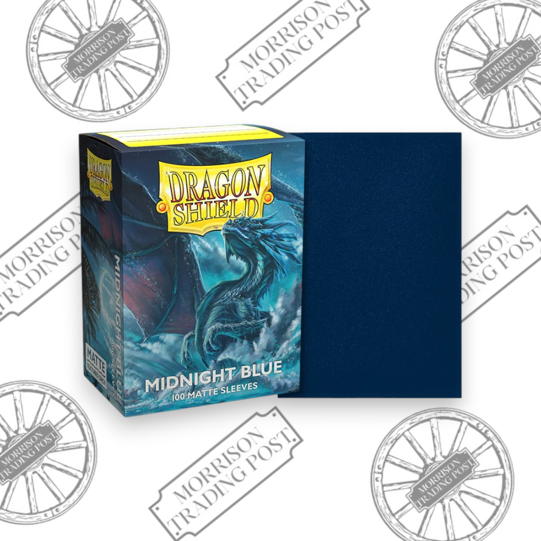 Dragon Shield Matte Midnight Blue Card Sleeves 100-count — box and sleeve