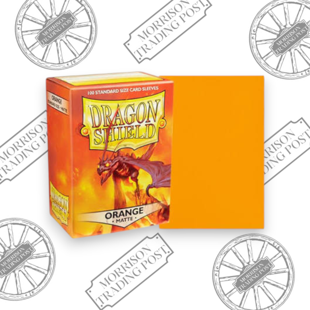 Dragon Shield Matte Orange Card Sleeves 100-count — box and sleeve