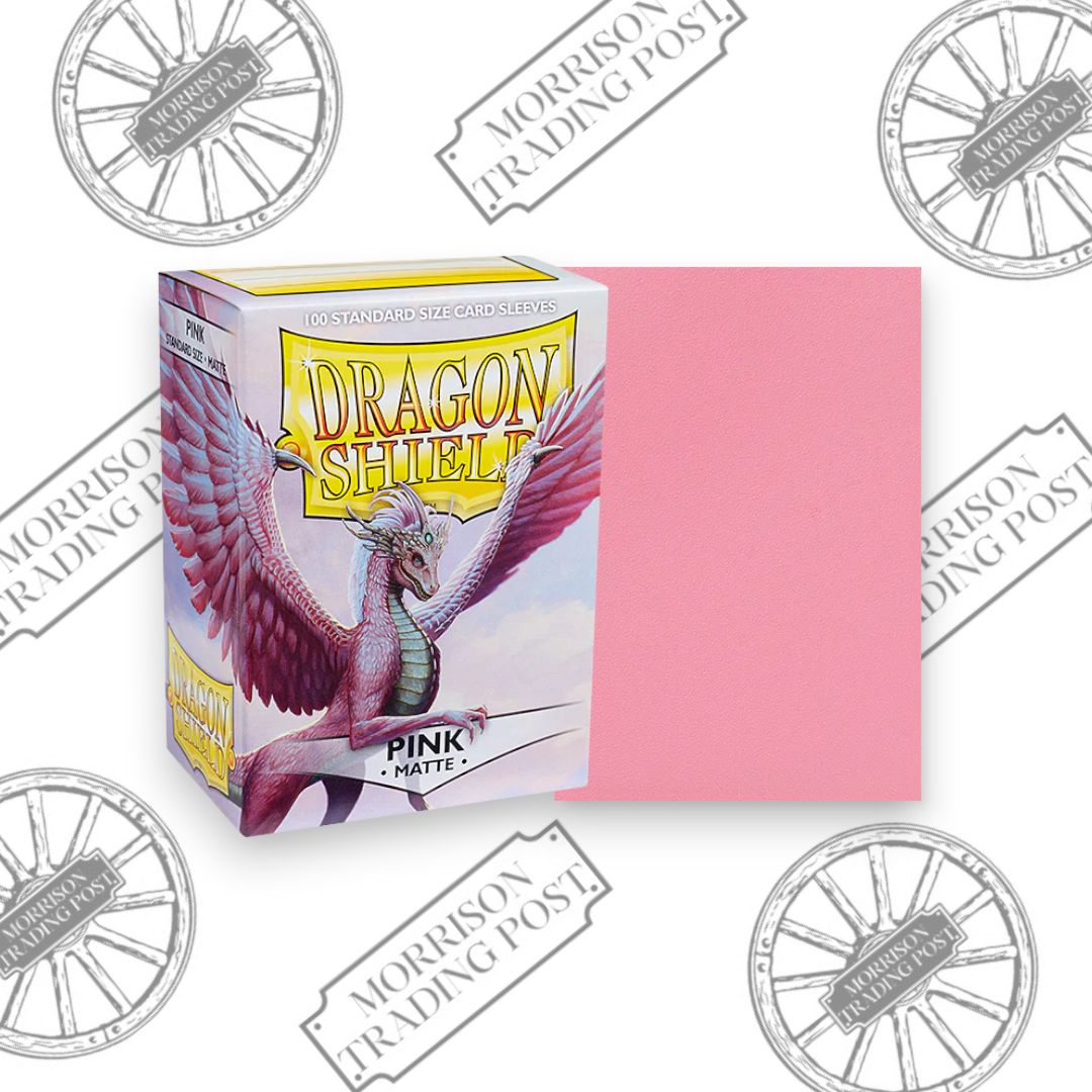 Dragon Shield Matte Pink Card Sleeves 100-count — box and sleeve