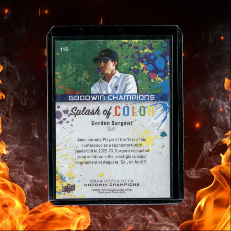2024 Upper Deck Goodwin Champions Gordon Sargent Splash of Color Rookie