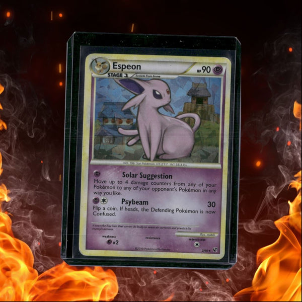 2010 Pokemon Undaunted Espeon Holo Cracked Ice HP #2/90