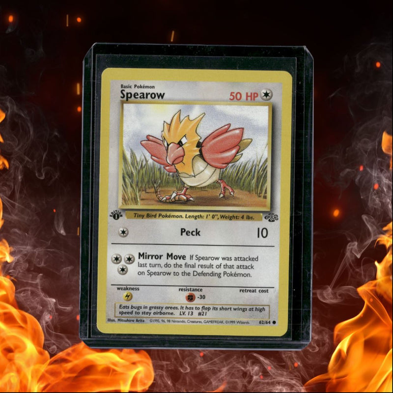 1999 Pokemon Jungle Spearow 1st Edition LP (B)