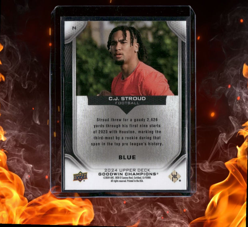 2024 Upper Deck Goodwin Champions C.J. Stroud Platinum Blue