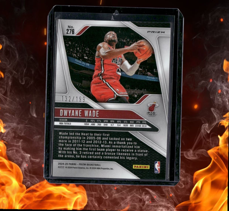 2024-25 Panini Prizm Dwayne Wade Blue Prizm 132/199
