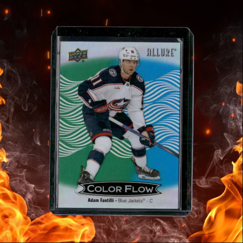2024-25 Upper Deck Allure Adam Fantilli Color Flow Green Blue