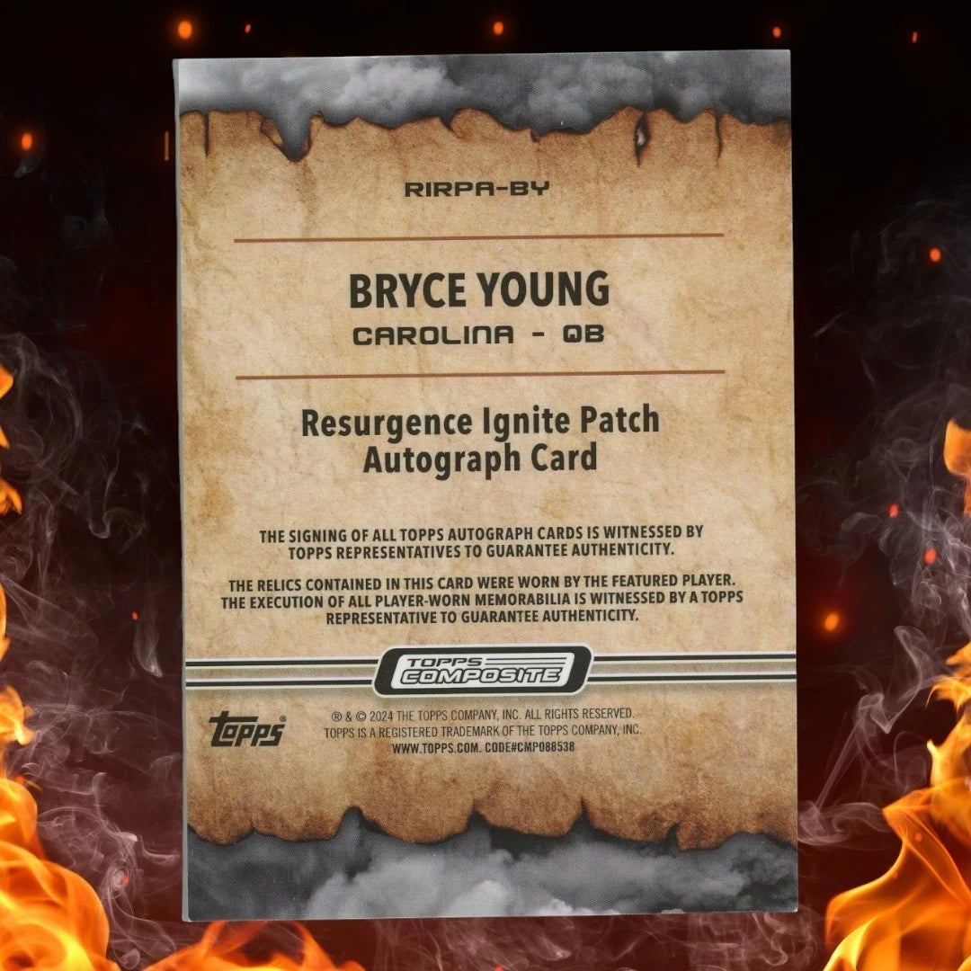2024 Topps Resurgence BRYCE YOUNG Rookie Dual Patch Auto /149 #RIRPA-BY