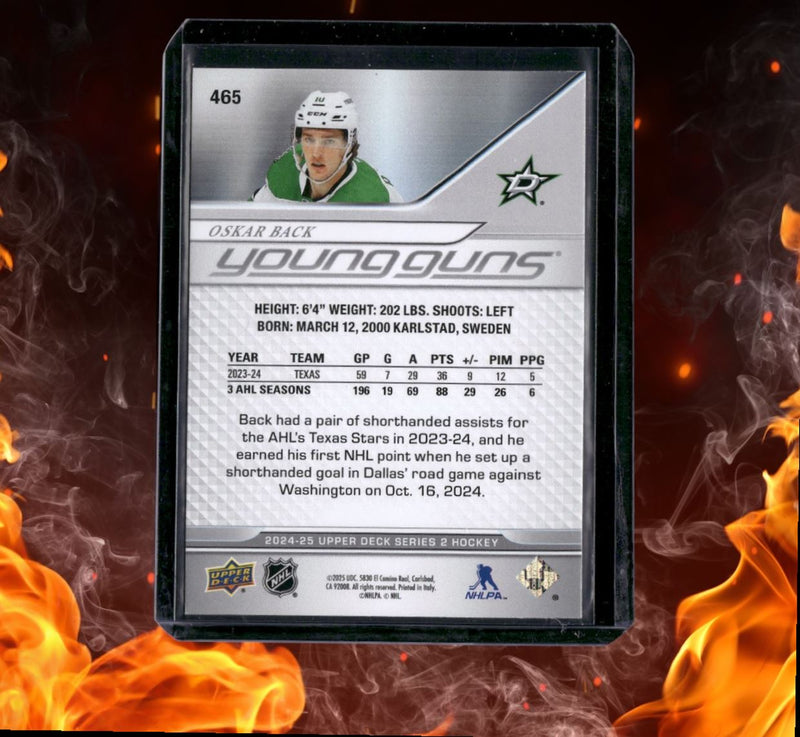 2024-25 Upper Deck Oskar Back Young Guns (E) Rookie