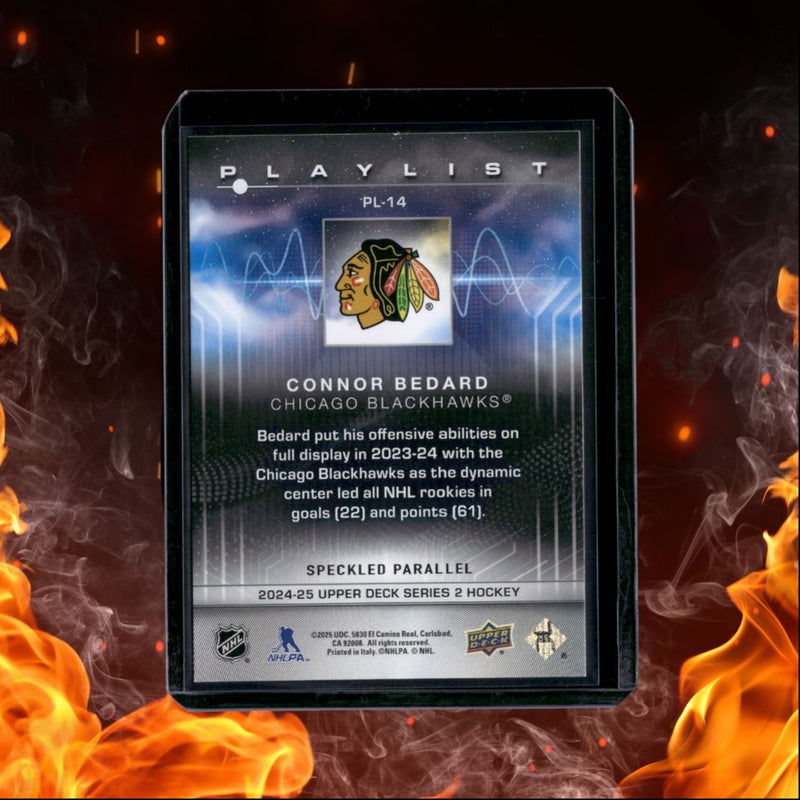2024-25 Upper Deck Connor Bedard Playlist Speckled
