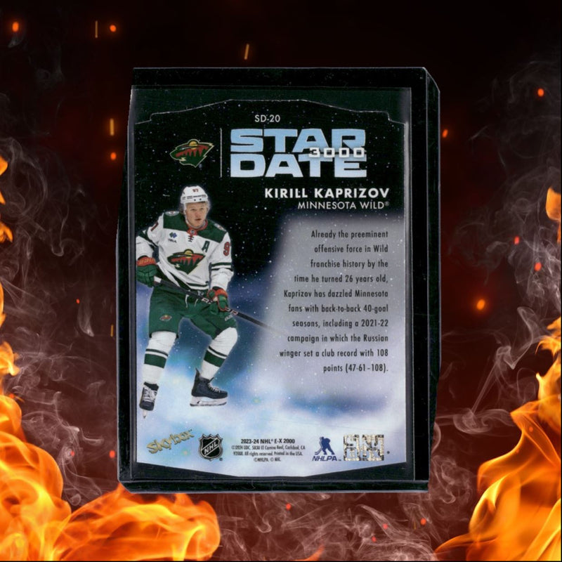 2023-24 SkyBox EX 2000 Kirill Kaprizov Star Date 3000 Die-Cut
