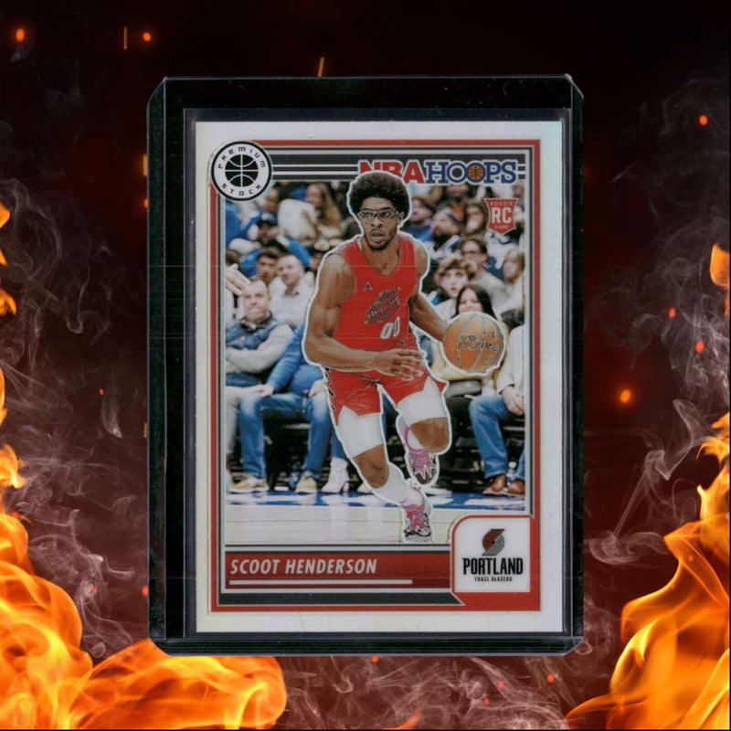 2023-24 Panini NBA Hoops Premium Stock Scoot Henderson Holo Prizm Rookie