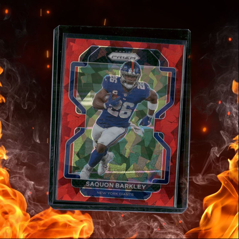 2021 Panini Prizm Saquon Barkley Red Cracked Ice Prizm
