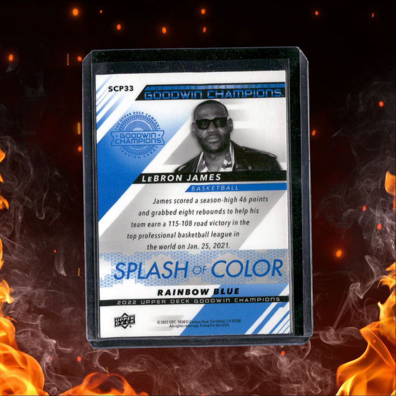 2022-23 Upper Deck Goodwin Champions Lebron James Splash Of Color Blue