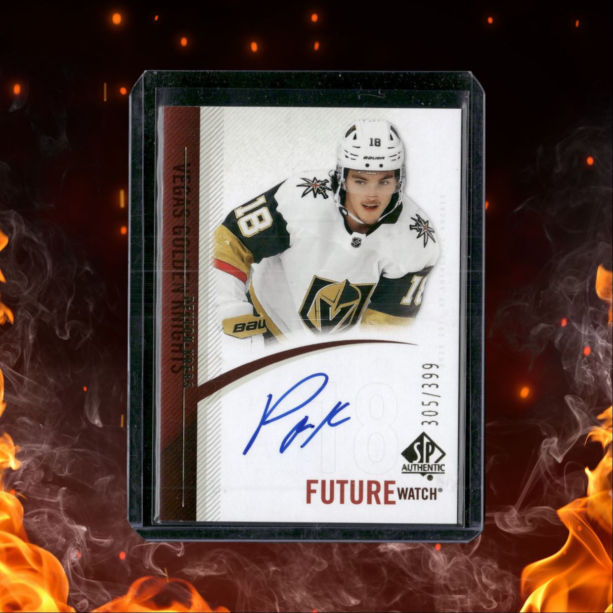 2020-21 SP Authentic Peyton Krebs Retro Future Watch Rookie Auto 305/399