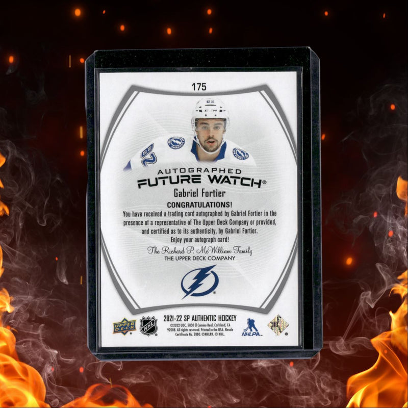2021-22 SP Authentic Gabriel Fortier Future Watch Rookie Auto 928/999