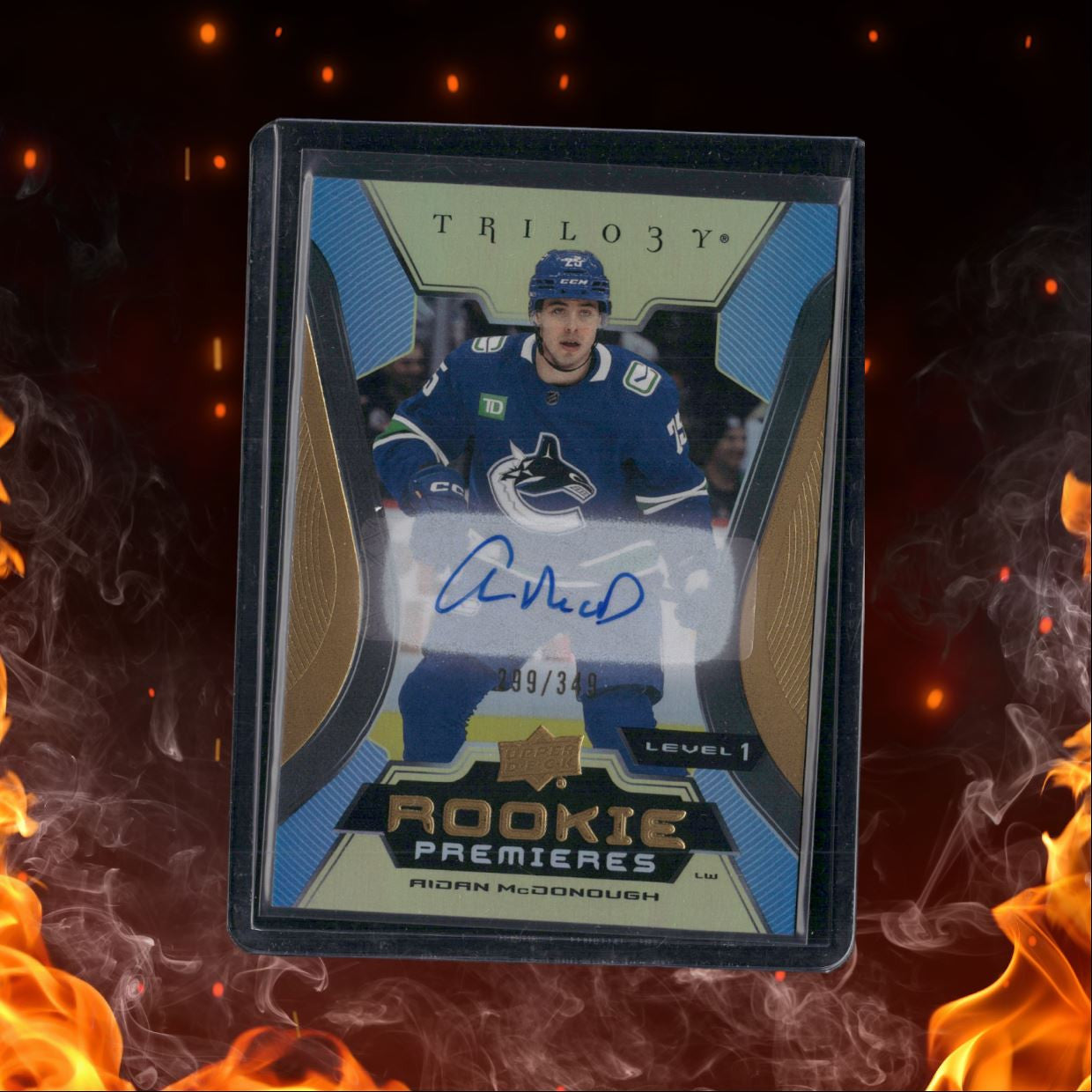 2023-24 Upper Deck Trilogy Aidan McDonough Level 1 Premieres Rookie Auto #133